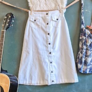 BOGO 🤍 Vintage White Button Up Skirt